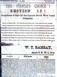 Image of article in newspaper from January 16, 1884.